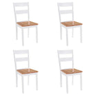 Eetkamerstoelen set van 4 met levering bevat in rubberwood klassiek ontwerp - 4 - Eetkamerstoelen