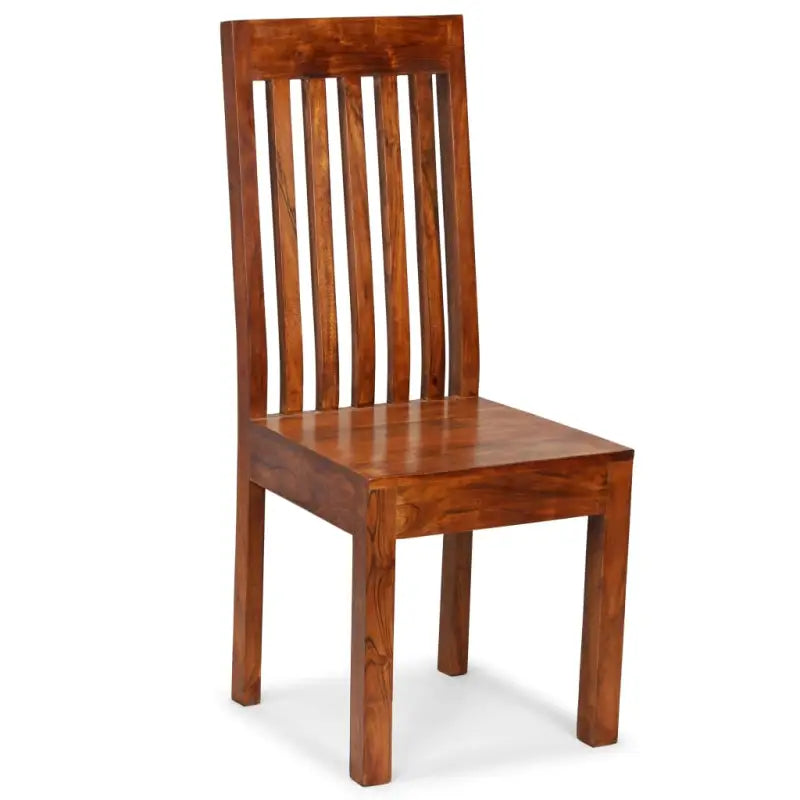 Eetkamerstoelen set van 4 met massief acaciahout en uniek design - Eetkamerstoelen