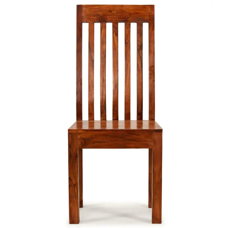 Eetkamerstoelen set van 4 met massief acaciahout en uniek design - Eetkamerstoelen