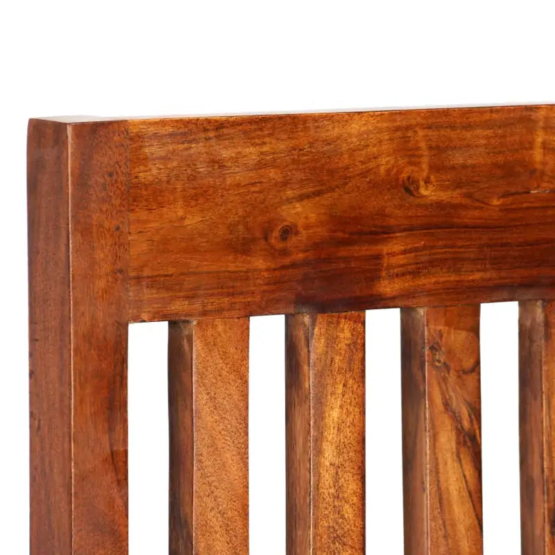 Eetkamerstoelen set van 4 met massief acaciahout en uniek design - Eetkamerstoelen