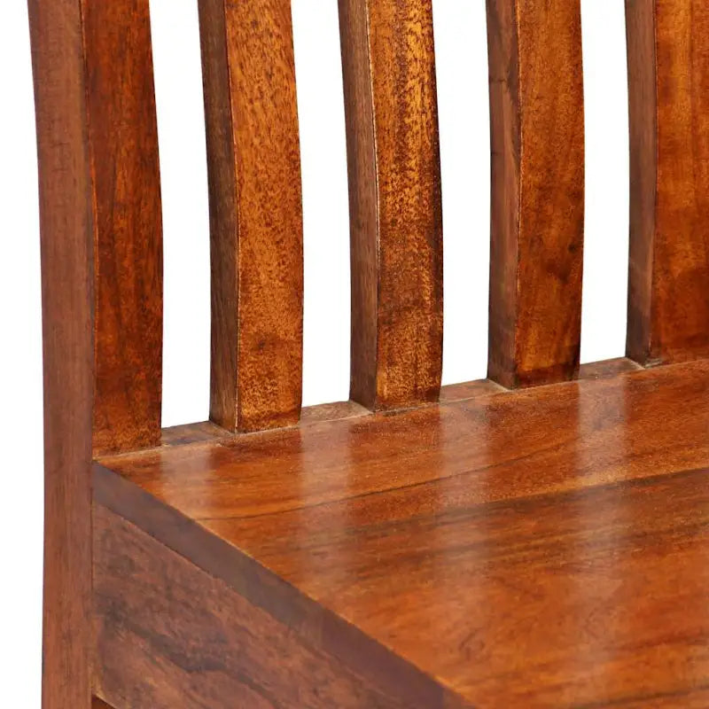 Eetkamerstoelen set van 4 met massief acaciahout en uniek design - Eetkamerstoelen
