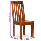 Eetkamerstoelen set van 4 met massief acaciahout en uniek design - Eetkamerstoelen