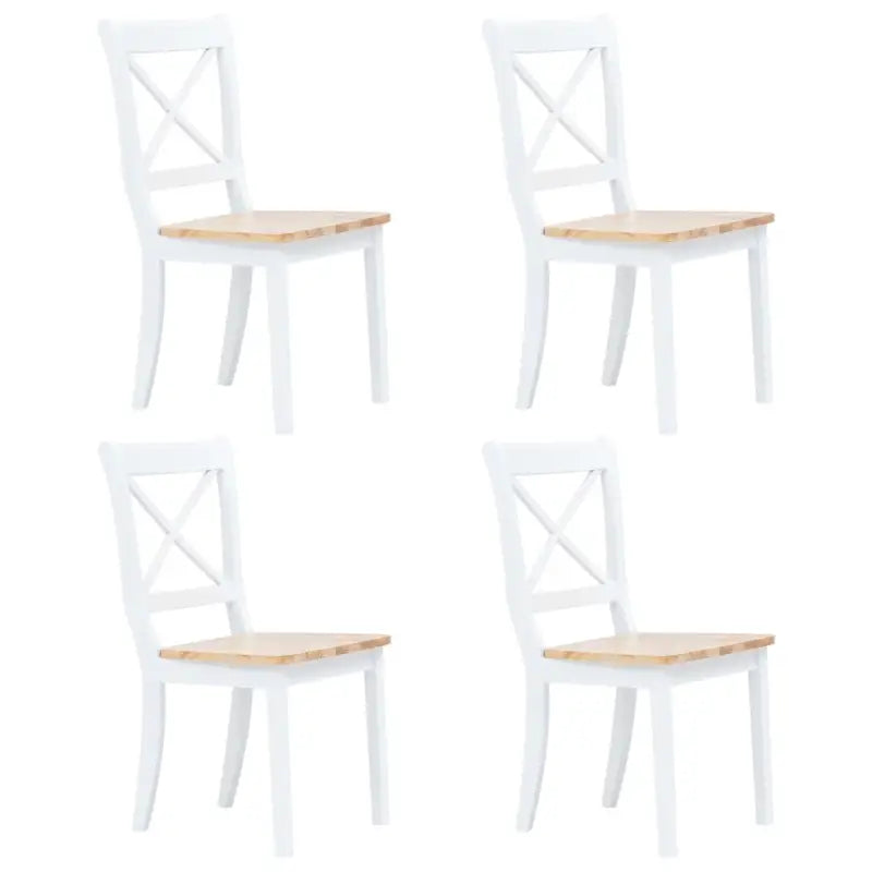 Eetkamerstoelen set van massief rubberwood levering bevat - Eetkamerstoelen