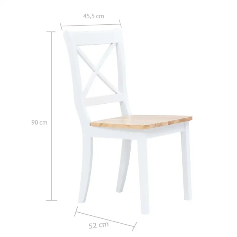 Eetkamerstoelen set van massief rubberwood levering bevat - Eetkamerstoelen