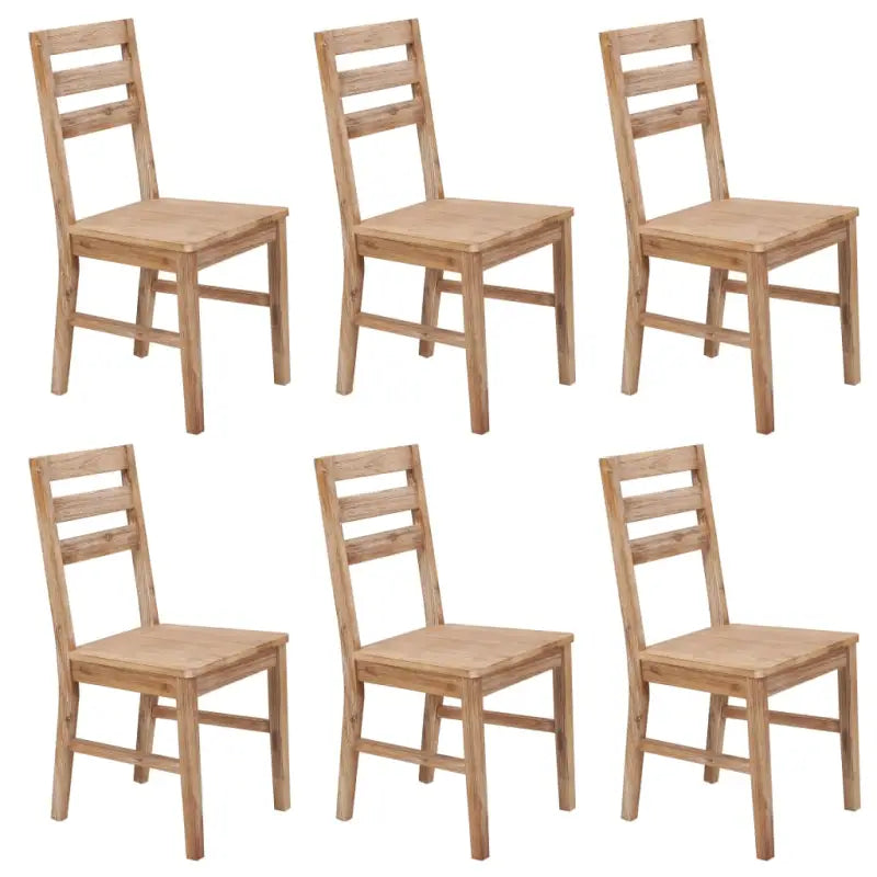 Eetkamerstoelen van massief acaciahout met levering bevat - 6 - Eetkamerstoelen