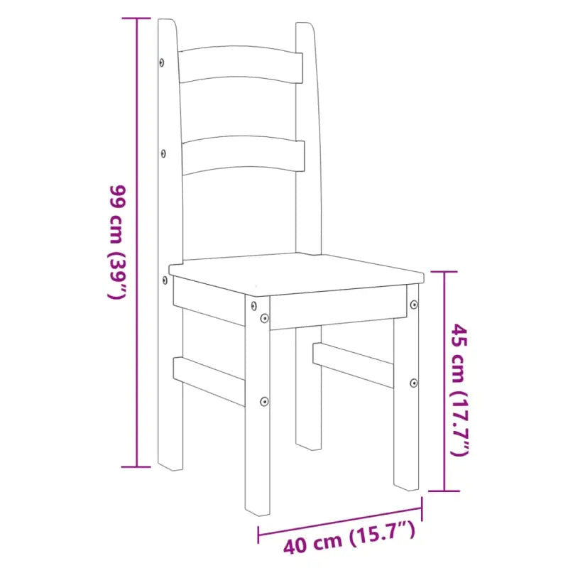 Eetkamerstoelen van massief grenenhout eenvoudig schoon en tijdloos - Eetkamerstoelen