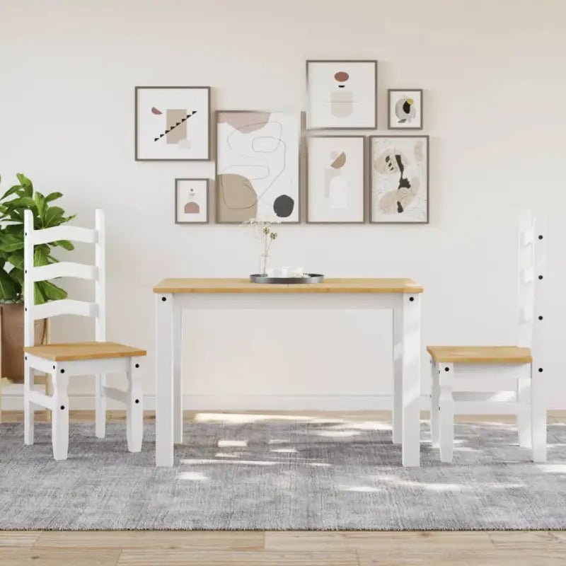 Eetkamerstoelen van massief grenenhout Eenvoudig schoon en tijdloos - Eetkamerstoelen