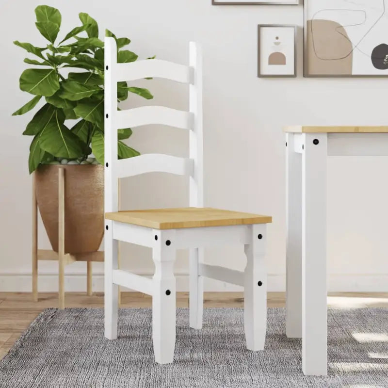 Eetkamerstoelen van massief grenenhout Eenvoudig schoon en tijdloos - Eetkamerstoelen