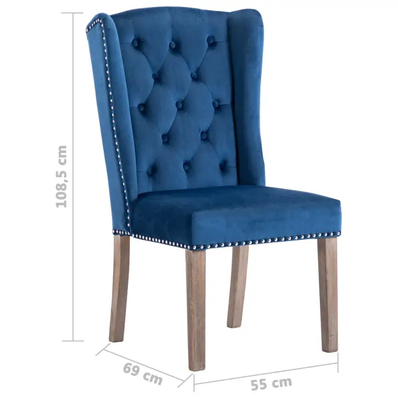 Eetkamerstoelen van massief rubberwood met zacht fluwelen bekleding - Eetkamerstoelen