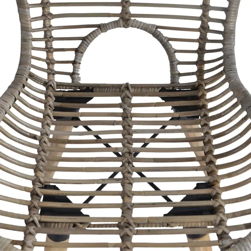 Eetkamerstoelen van natuurlijk rattan met houten poten levering bevat - Eetkamerstoelen