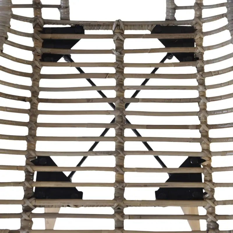 Eetkamerstoelen van natuurlijk rattan met houten poten levering bevat - Eetkamerstoelen