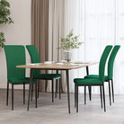 Eetkamerstoelen van zacht fluweel met elegant ontwerp - Donkergroen / 4 - Eetkamerstoelen