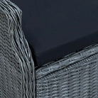 Eetset in poly rattan met comfortabele afmetingen stoelen voor buiten - Tuinsets