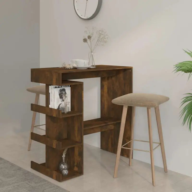 Eettafel in Sonoma Eiken voor kleine ruimtes en moderne keukens - Gerookt eiken / 1 - Eettafels