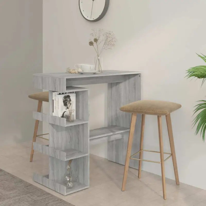 Eettafel in Sonoma Eiken voor kleine ruimtes en moderne keukens - Grijs sonoma / 1 - Eettafels