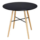 Eettafel met beukenhouten poten en een erg eenvoudige stijl - Zwart / 1 - Eettafels