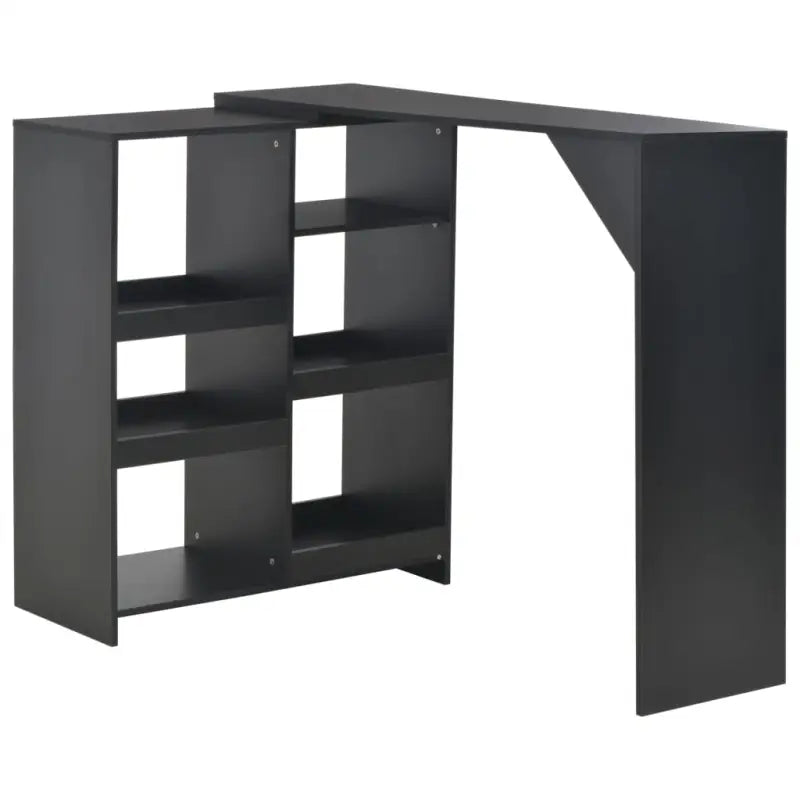 Eettafel met bewerkt hout en verplaatsbare schap voor kleine ruimtes - Zwart / 1 - Eettafels