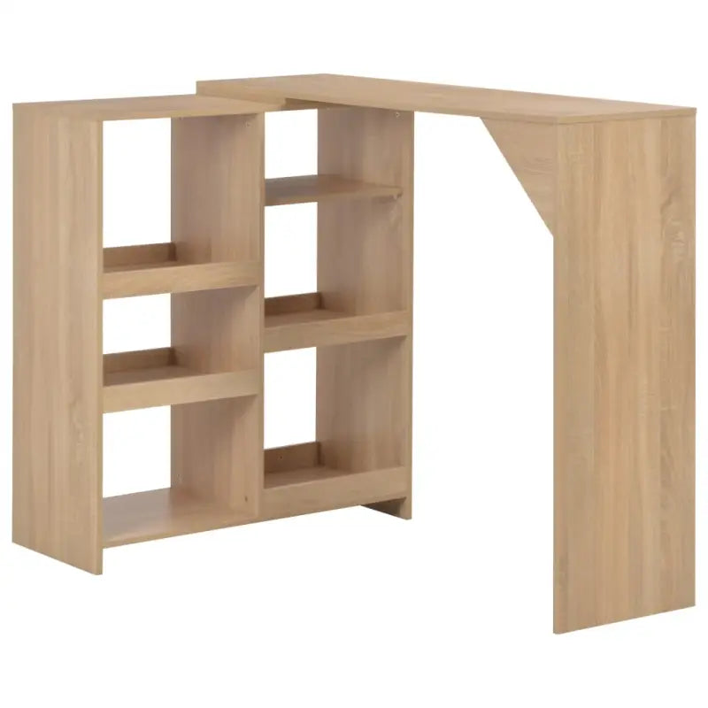 Eettafel met bewerkt hout en verplaatsbare schap voor kleine ruimtes - Eiken / 1 - Eettafels