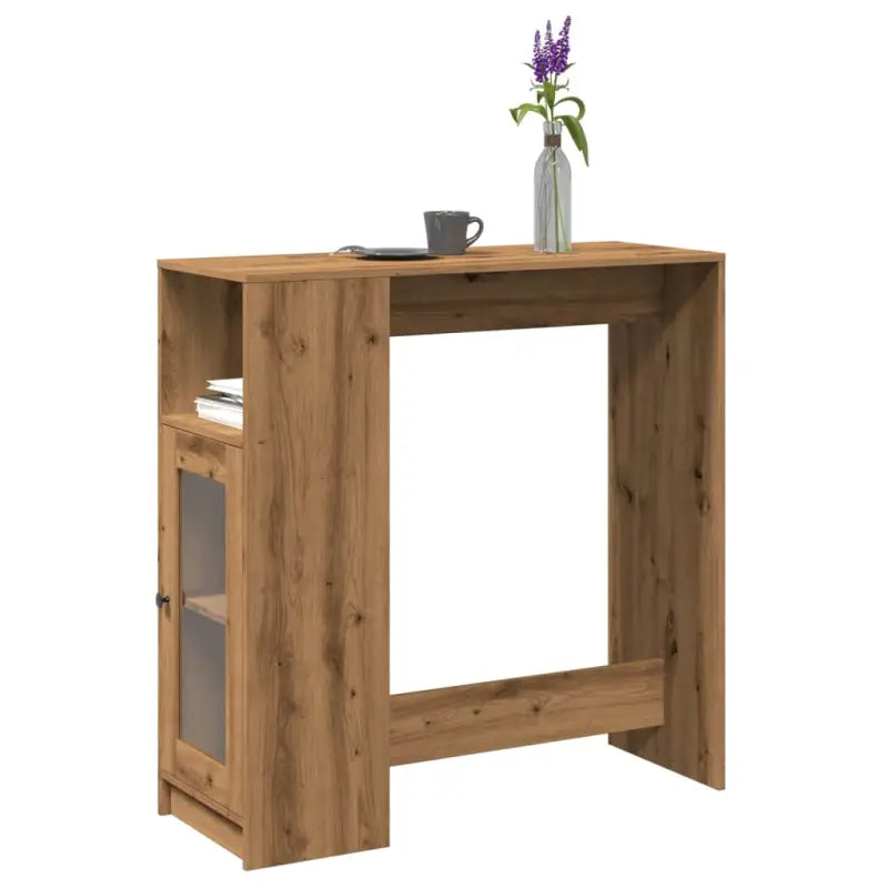 Eettafel met bewerkt hout voor stijl en duurzaamheid - artisanaal eikenkleurig / 1 - Eettafels