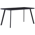 Eettafel met gehard glas voor een strakke en elegante uitstraling - Zwart / 140 x 70 x 75 cm / 1 - Eettafels