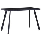 Eettafel met gehard glas voor een strakke en elegante uitstraling - Zwart / 120 x 60 x 75 cm / 1 - Eettafels