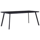 Eettafel met gehard glas voor een strakke en elegante uitstraling - Zwart / 160 x 80 x 75 cm / 1 - Eettafels