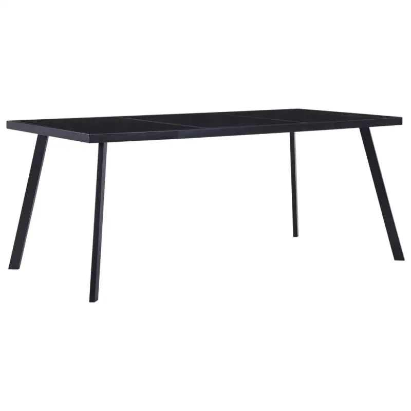 Eettafel met gehard glas voor een strakke en elegante uitstraling - Zwart / 160 x 80 x 75 cm / 1 - Eettafels