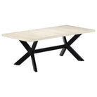Eettafel met massief mangohout en stalen poten in moderne stijl - Eettafels