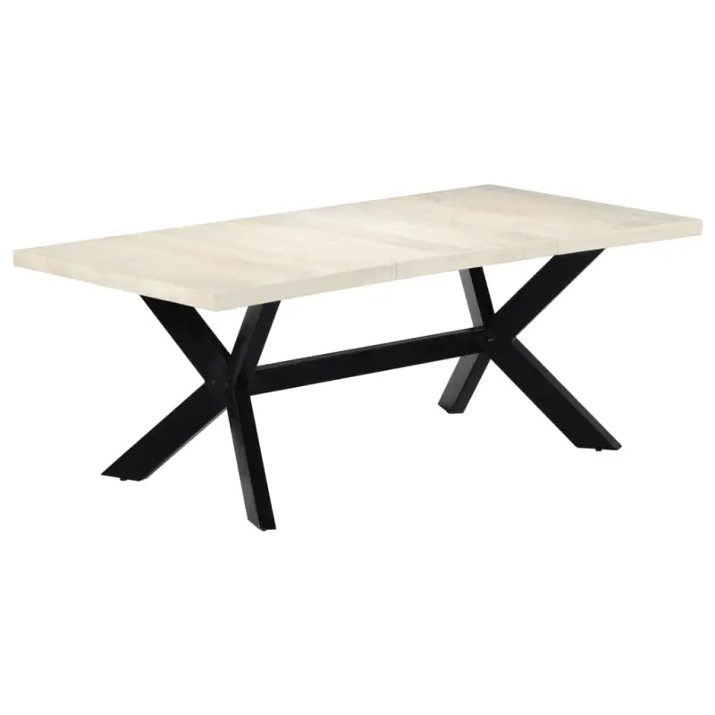 Eettafel met massief mangohout en stalen poten in moderne stijl - Eettafels