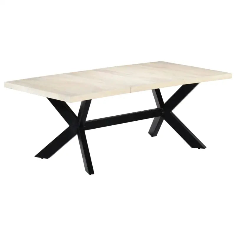 Eettafel met massief mangohout en stalen poten in moderne stijl - Eettafels