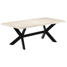 Eettafel met massief mangohout en stalen poten in moderne stijl - Eettafels