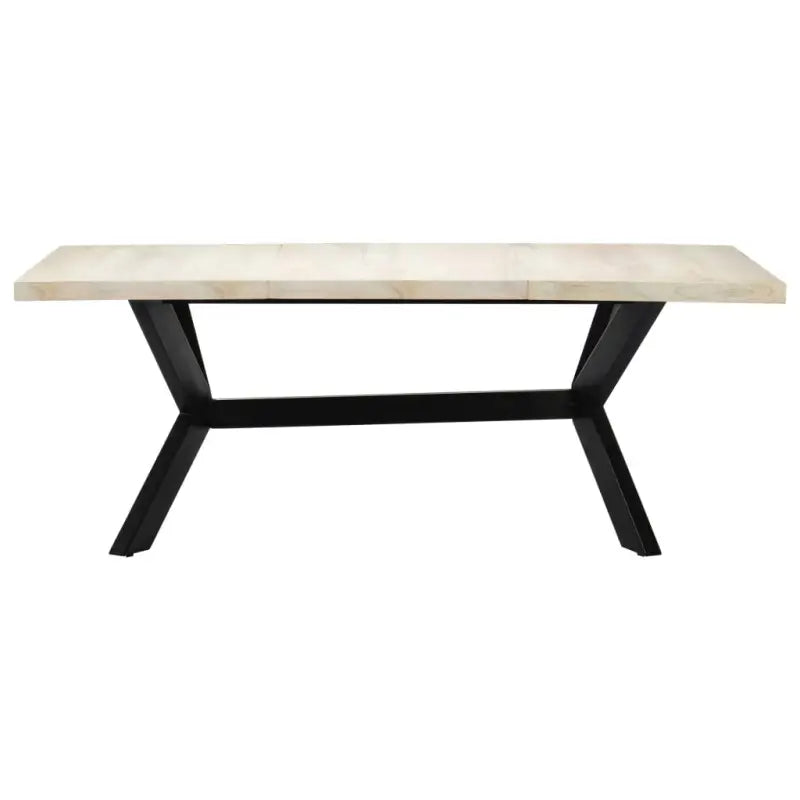 Eettafel met massief mangohout en stalen poten in moderne stijl - Eettafels