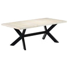Eettafel met massief mangohout en stalen poten in moderne stijl - Eettafels