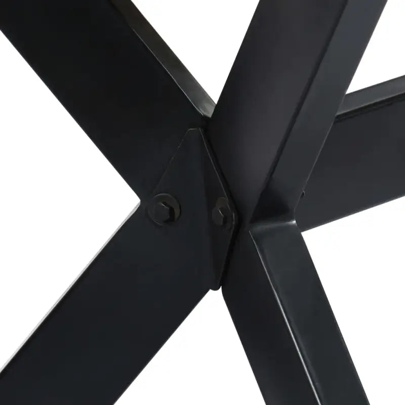 Eettafel met massief mangohout en stalen poten in moderne stijl - Eettafels