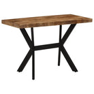 Eettafel met massief mangohout en stalen poten in moderne stijl - Bruin / 110 x 55 x 75 cm / 1 - Eettafels