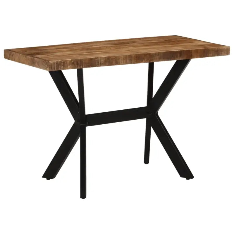 Eettafel met massief mangohout en stalen poten in moderne stijl - Bruin / 110 x 55 x 75 cm / 1 - Eettafels