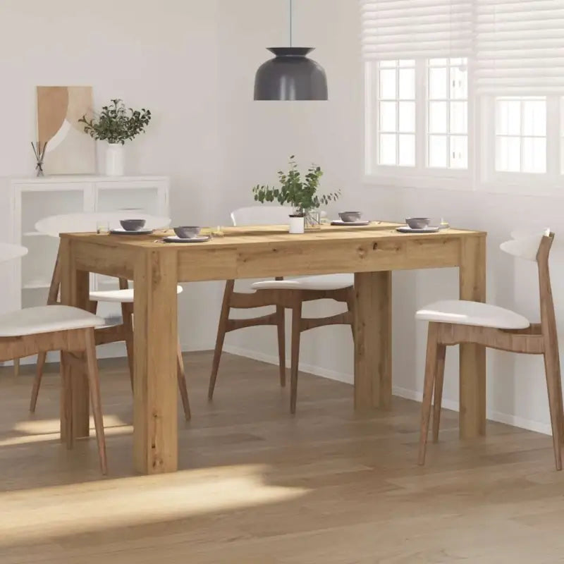Eettafel met strak en eenvoudig ontwerp voor elke kamer - artisanaal eikenkleurig / 1 - Eettafels
