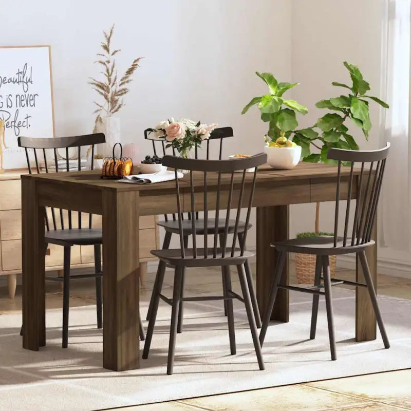 Eettafel met strak en eenvoudig ontwerp voor elke kamer - bruin eikenkleur / 1 - Eettafels