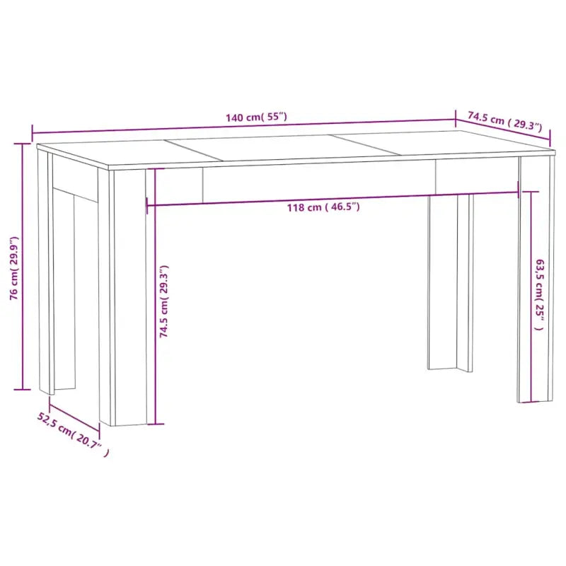 Eettafel met strak en eenvoudig ontwerp voor elke kamer - Eettafels