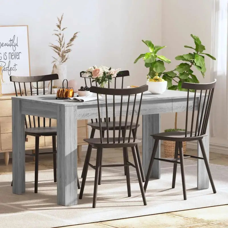 Eettafel met strak en eenvoudig ontwerp voor elke kamer - Grijs sonoma / 1 - Eettafels
