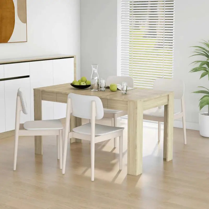 Eettafel met strak en eenvoudig ontwerp voor elke kamer - Sonoma eiken / 1 - Eettafels
