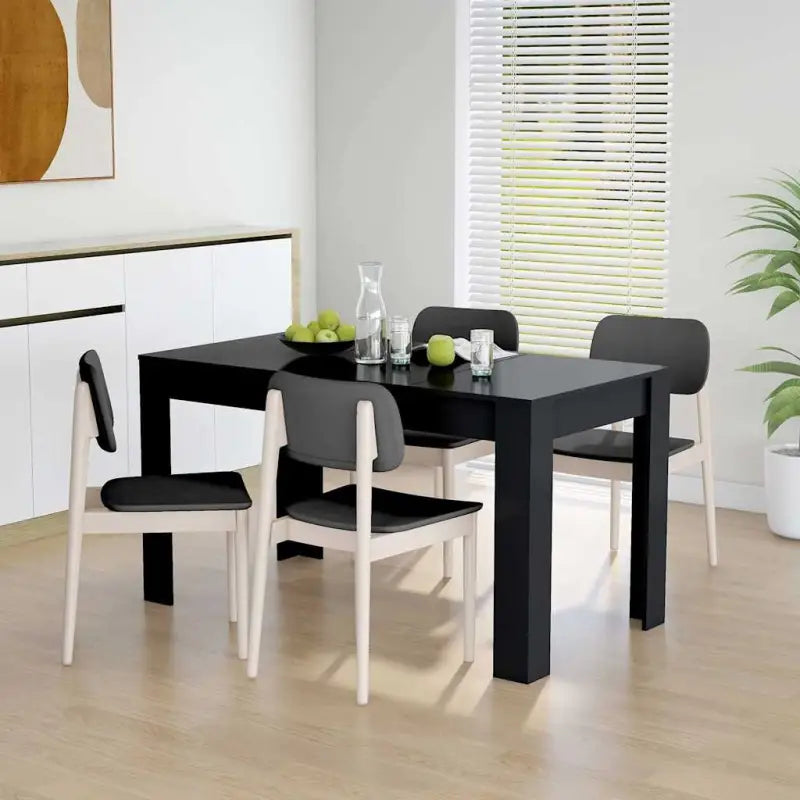 Eettafel met strak en eenvoudig ontwerp voor elke kamer - Zwart / 1 - Eettafels