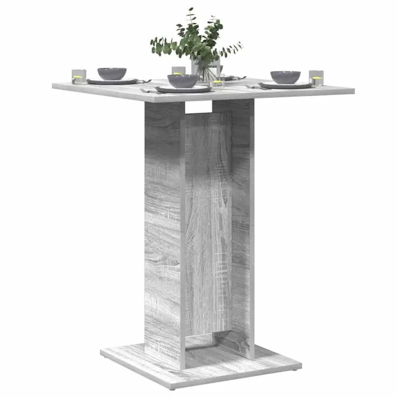 Eettafel van bewerkt hout in grijs Sonoma met eenvoudig schoon onderhoud - Grijs sonoma / 1 - Eettafels