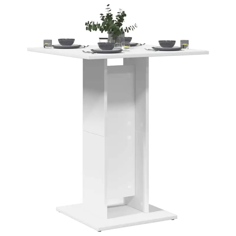 Eettafel van bewerkt hout in grijs Sonoma met eenvoudig schoon onderhoud - Wit / 1 - Eettafels