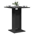 Eettafel van bewerkt hout in grijs Sonoma met eenvoudig schoon onderhoud - Zwart / 1 - Eettafels