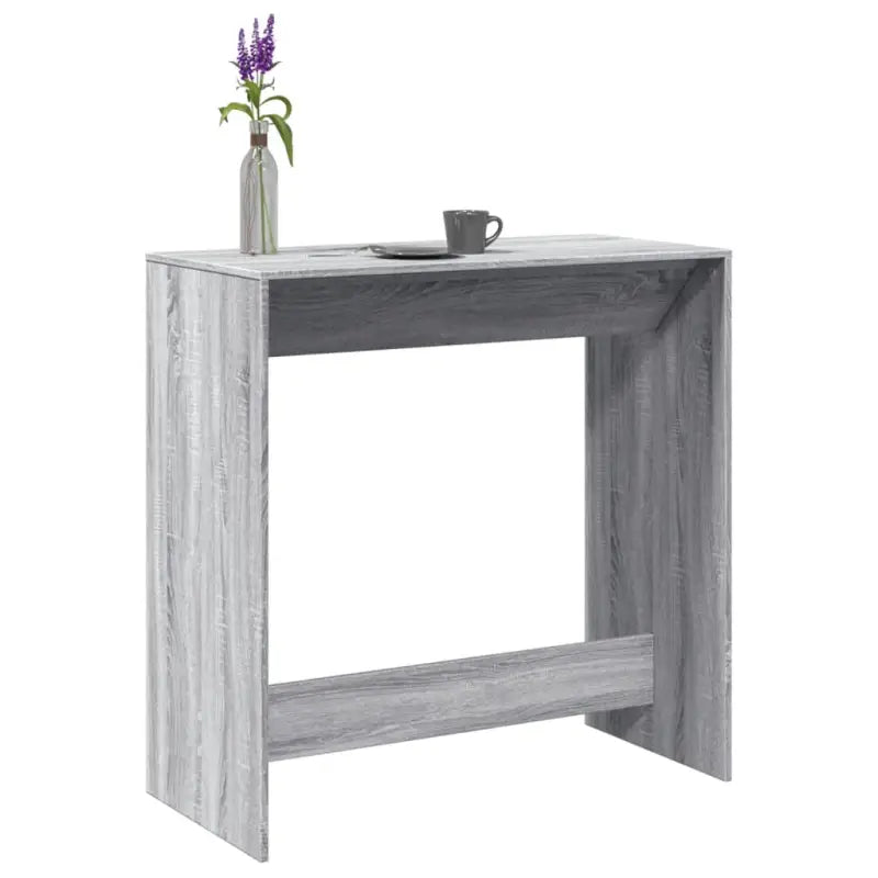 Eettafel van bewerkt hout in Grijs Sonoma voor duurzame stijl - Grijs sonoma / 1 / 102 cm - Eettafels