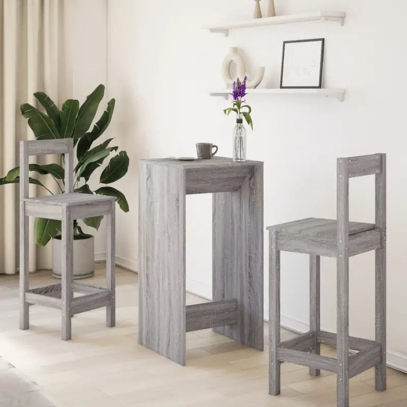 Eettafel van bewerkt hout in Grijs Sonoma voor duurzame stijl - Eettafels