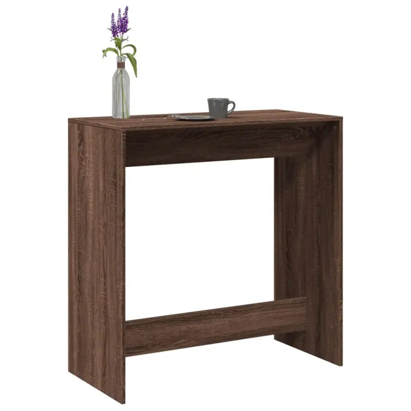 Eettafel van bewerkt hout in Grijs Sonoma voor duurzame stijl - bruin eikenkleur / 1 / 102 cm - Eettafels