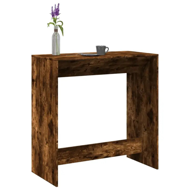 Eettafel van bewerkt hout in Grijs Sonoma voor duurzame stijl - Gerookt eiken / 1 / 102 cm - Eettafels