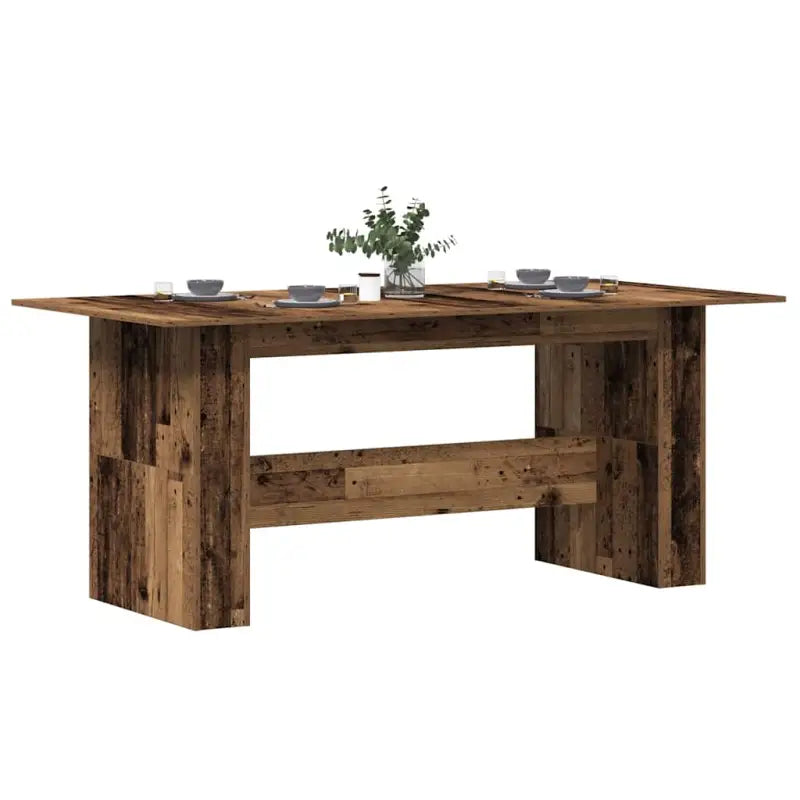 Eettafel van bewerkt hout in grijs Sonoma voor eenvoudig schoon en stijl - Oud hout / 1 - Eettafels